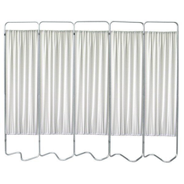 5 Section Beamatic Privacy Screen with Fabric Panels, Frost, Omnimed, Mfr#: 153055-45